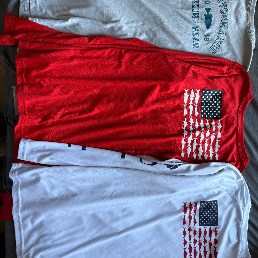 3 Columbia PFG youth (14/16) wicking shirts